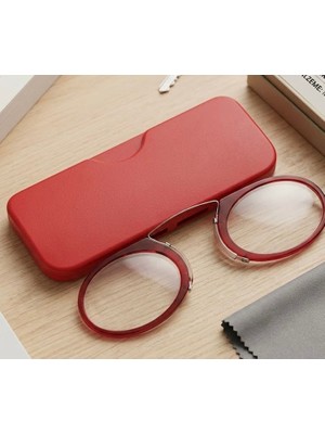 Emh Store Burun Üstü Mini Sapsız 4.5x Gözlük Büyüteç - Kırmızı