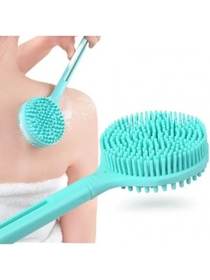 Moresun Buğz Çift Taraflı Silikon Uzun Saplı Banyo Fırçası