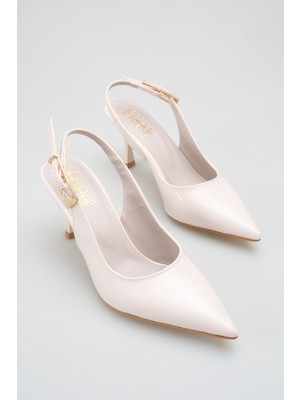 ich1one Rimini Kadın Rugan Topuklu Babet Ayakkabı – 5 cm Topuk, Günlük ve Ofis Şıklığı 1119 IC1119RUGAN