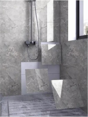 Moresun Buğz Gri Mermer Desen Duvar Sticker (30X30)