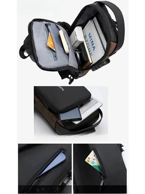 Moresun Buğz Powerbank Destekli Erkek Ön Göğüs Çantası