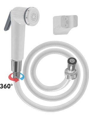 Mega Beyaz Hortumlu Dönerli Taharetmatik Takımı 1,20M