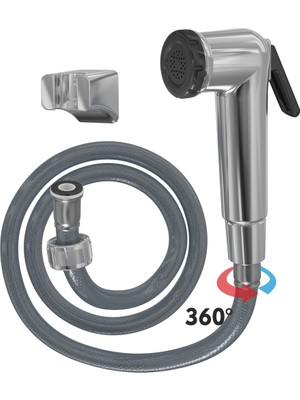 Mega Gri Hortumlu Dönerli Taharetmatik Takımı 1,20M