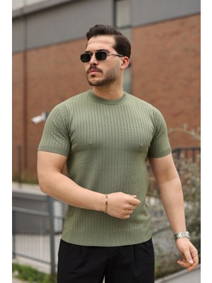 Ne Verelim Size Erkek Fitilli Bisiklet Yaka Triko Tişört