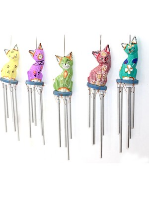 Moresun Buğz Üstü Ahşap Altı Metal Rüzgar Çanı