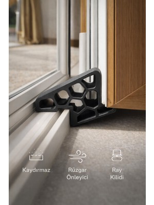 Genel Pencere Stoperi – Balkon Cam Kapı Rüzgar Önleyici Kaydırmaz Kapı Durdurucu