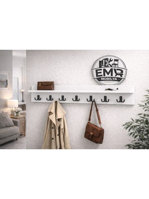 120CM 7 Kancalı Duvara Monte Askılık