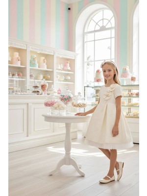 Pamina Kız Çocuk Taç Tokalı Tüllü Elbise Pembe 36190