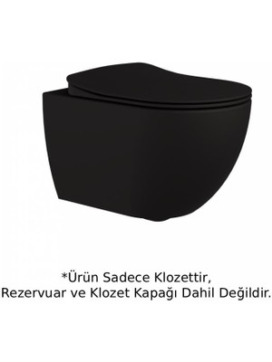 Creavit FE320 Free Asma Klozet Siyah Mat