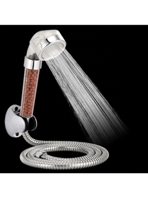 Moresun Buğz Filtreli ve Su Tasarruflu Arıtmalı Duş Başlığı Seti Boncuklu Başlık Hortum ve Mafsal Set ( Buğz )