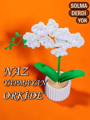 Home Naz Yapmayan Orkide Sulama Yok , Solma Derdi Yok Yapay Orkide Büyük Boy