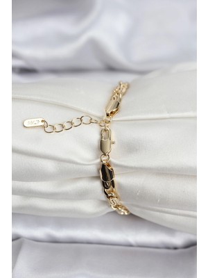 Moresun Buğz 14K Gold Renk Kaplama Zincir Model cm Kadın Bileklik - Buğz