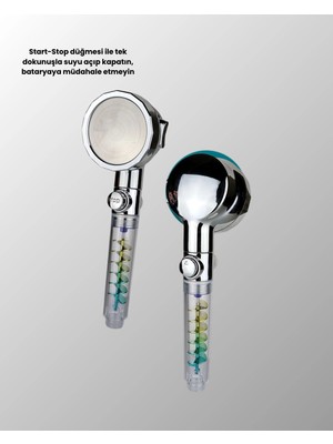 Moresun Buğz Rahatlatıcı Yağmur Etkili El Duşu – Döner Pervaneli, Dayanıklı ve Şık Tasarım - Buğz