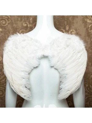 Moresun Buğz Beyaz Renkli Orta Boy Çocuk Melek Kanadı 30X45 cm