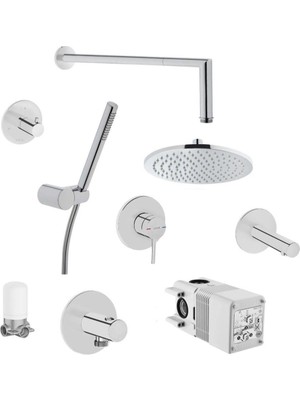 Vitra Origin (Krom) Ankastre Tepe Banyo Duş Seti 3 Yollu