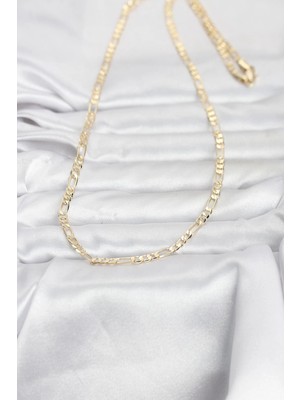 Moresun Buğz cm 14K Gold Renk Kuşgözü Zincir Model 60 cm Kadın Kolye - Buğz