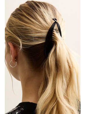 New Obsessions Siyah Yassı Plastik  Muz Toka