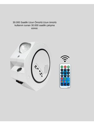Moresun Buğz Romantik Atmosfer Için Yıldızlı Gökyüzü LED Projektör - Buğz