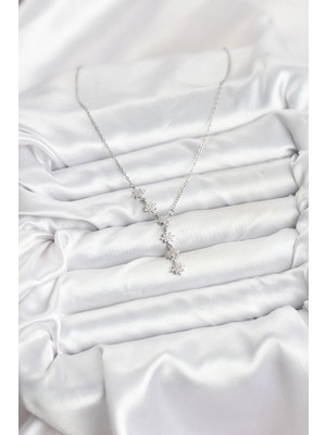 Moresun Buğz 316L Çelik Zincir Gümüş Renk Kutup Yıldızı Model Kadın Kolye - Buğz