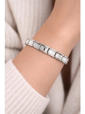 Moresun Buğz I Harfli Çelik Bileklik – Kişiye Özel Baş Harf Bileklik – Paslanmaz Çelik Zarif Kadın Bileklik