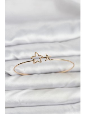 Moresun Buğz Yıldız Model Gold Renk Bileklik - Buğz