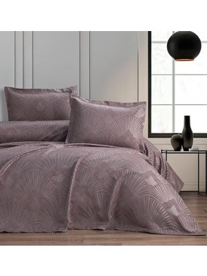 Bella Home Firdevs Nakışlı 3 Parça Çift Kişilik Pike Yatak Örtüsü Takımı %100 Organik Pamuk - Yeni Renkler