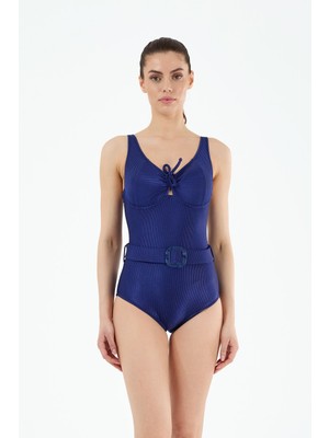 Louren M22116 Telli Toparlayıcılı Kemer Tokalı Mayo