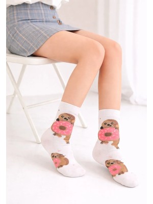 Gigi Giyim Baskılı Renkli Soket Çorap