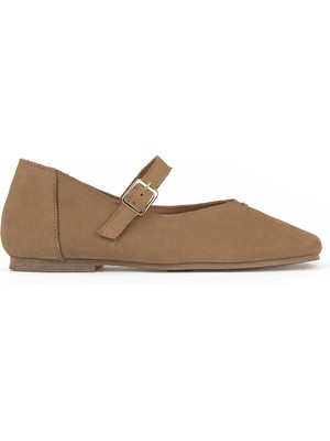 Ziya, Kadın Hakiki Deri Babet 1611062Z4037 Tütün