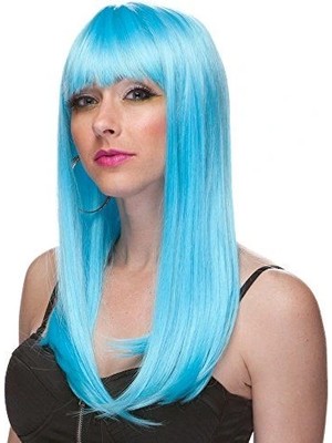 Alvo Store Buğz Turkuaz Mavi Parti Peruğu