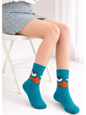 Gigi Giyim Baskılı Renkli Soket Çorap