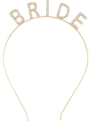 Alvo Store Buğz Altın Gold Renk Bekarlığa Veda Kristal Taş Bride Tacı Ithal
