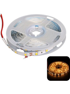 Zmr ZMR-601 3000K 12 Volt Tek Çipli 2835 Iç Mekan Silikonsuz 60 LED 5 Metre Şerit LED
