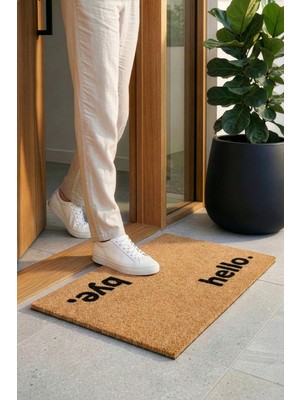 Koza Home Coco Hello Bye Kıl Kapı Önü Paspası  40X60 3678