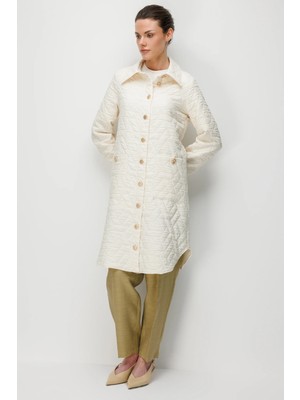 Esswaap Kapitone Giy Çık  Ekru