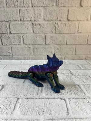 Alvo Store Buğz Rainbow Hareketli Kurt Masa Dekoru Esnek Eklem Yapılı - Buğz