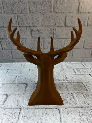 Alvo Store Buğz Kahverengi Geyik Biblo 23 cm Dekoratif Şık Tasarım - Buğz