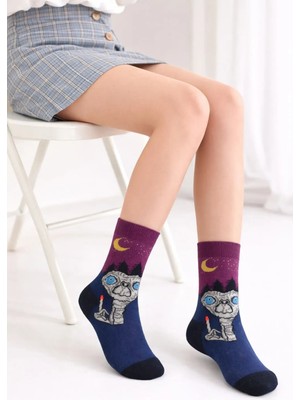 Gigi Giyim Baskılı Renkli Soket Çorap