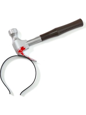 Alvo Store Buğz Kafaya Saplanmış Kahverengi Saplı Çekiç Şaka Tacı - Buğz