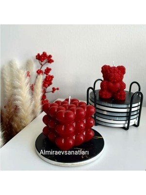 Bubble Mum ve Kalpli Ayıcıklı Mum