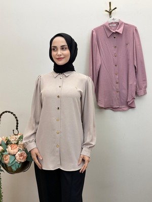 JOOQSTORE Gold Düğmeli Gömlek