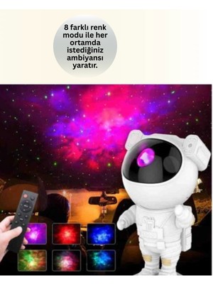 Alvo Store Buğz Dekoratif ve Fonksiyonel Astronot Projeksiyon Aydınlatma - Buğz