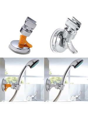Alvo Store Buğz Dayanıklı Banyo Aksesuarları Vakumlu Vantuz Duş Başlığı Tutucu Kafa ( Buğz )