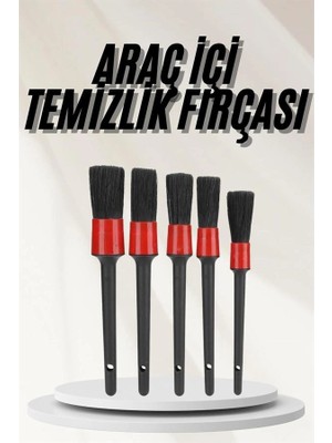 Alvo Store Buğz Araç Içi LED Aksesuar 5 Farklı Detaylı Araba Temizlik Fırçası Oto Temizleme Fırçası - Buğz