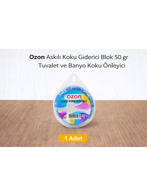 Alvo Store Buğz Ozon Askılı Koku Giderici Blok 50 gr Tuvalet ve Banyo Koku Önleyici 1 Adet