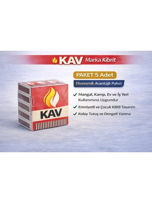 Alvo Store Buğz Kav Marka Kibrit Emniyetli Çocuk Kilitli 5 Adet
