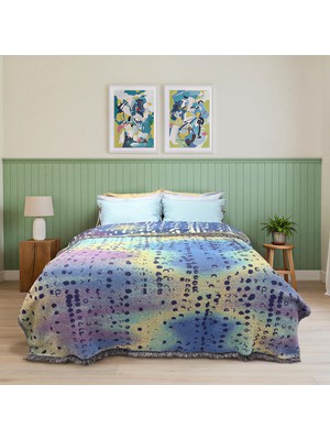 Sarev Lingo Multicolor Tek Kişilik %100 Pamuk Ipliği Boyalı Pike Takımı