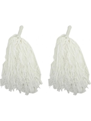 Alvo Store Buğz 1 Çift ( 2 Adet ) Beyaz Renk 23 Nisan Gösteri Ponponu - Buğz