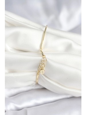 Alvo Store Buğz Sinek Figürlü Gold Renk Pirinç Kadın Bileklik - Buğz