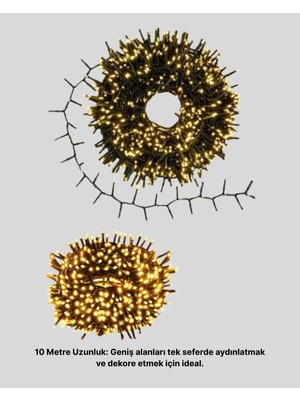 Alvo Store Buğz Animasyonlu LED Işıklı 10 Metre Uzaktan Kumandalı Dekoratif Işık - Buğz